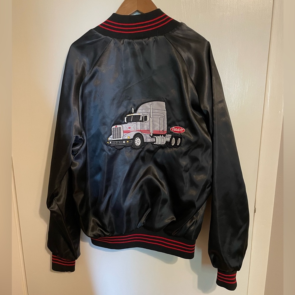 Vintage Peterbilt bomber jacket, 100% silk
